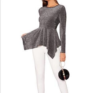 Ruffle Round Neck, Long Sleeve, Pullover, Elegant